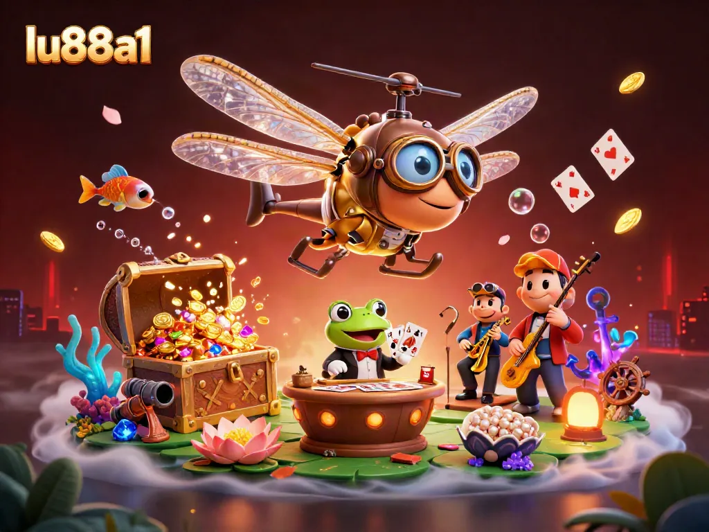 Experience thrilling gaming at lu88a1 as vibrant characters play and win in an immersive casino scene.