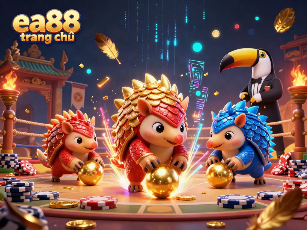 Engage with the thrilling action of ea88 trang chủ as rival pangolins compete in a vibrant casino showdown.