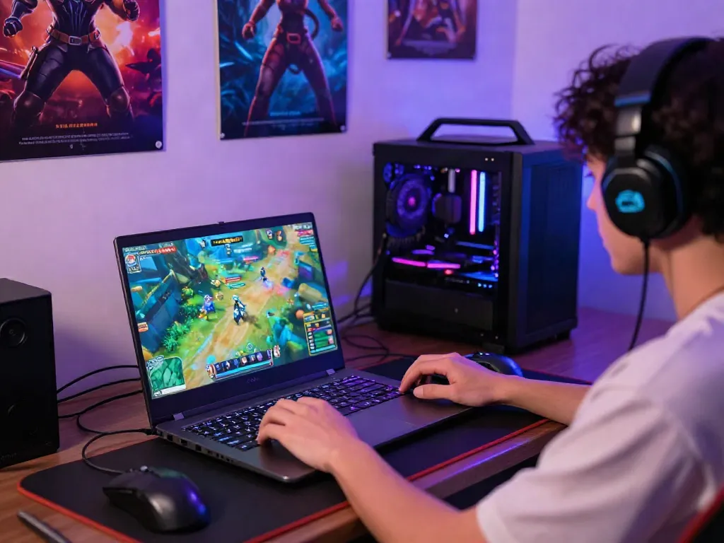 Exciting gaming experience on cổng game sunwin with vibrant graphics and cozy setup.