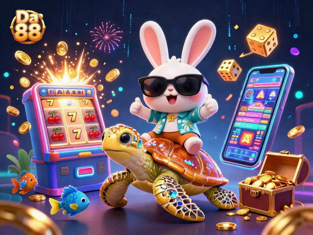 Win big at Da 88 with a colorful, dynamic casino scene featuring luck and excitement.
