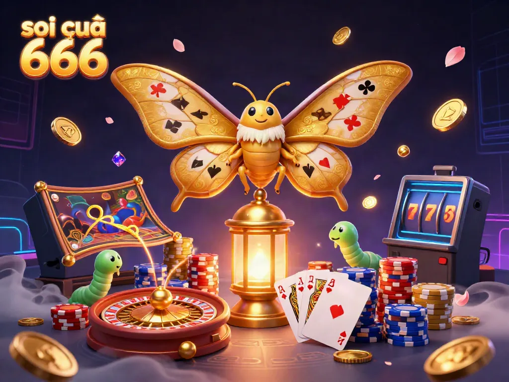 Win big with soi cầu 666 among cascading coins and vibrant gaming elements.
