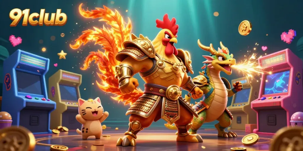 Engage in thrilling gaming with 91club's vibrant and dynamic casino scene featuring arcade elements.