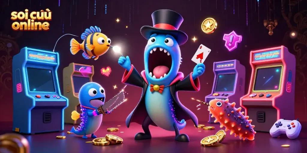 Engage with soi cầu online through exciting 3D deep-sea characters showcasing thrilling gaming action.