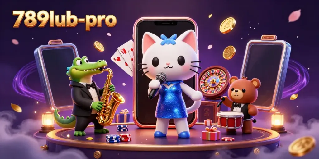 Engage with the lively casino scene featuring 789lub-pro's vibrant characters and thrilling gaming elements.