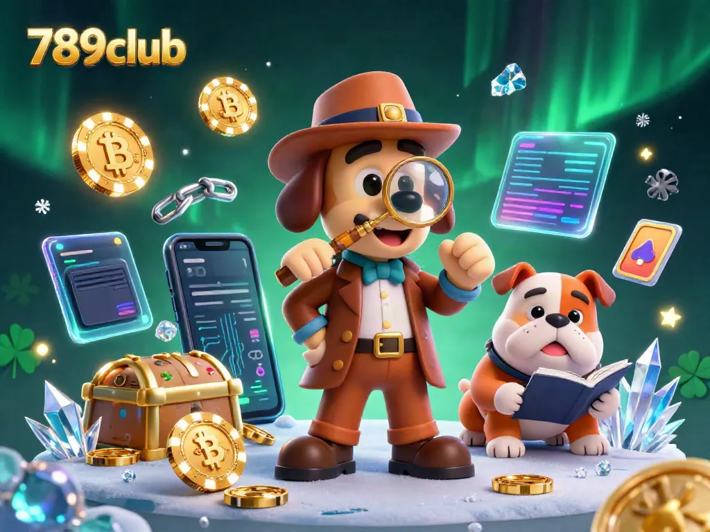 Engage with 789club's thrilling atmosphere as cartoon characters investigate a winning poker chip clue.