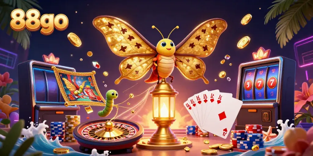 Play casino games with 88go featuring vibrant characters and dynamic casino elements.