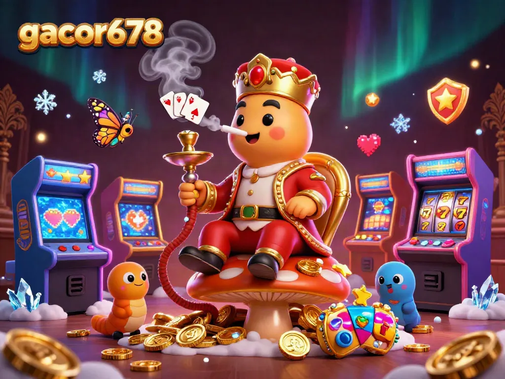 Engage with gacor678 showcasing a vibrant 3D casino scene filled with exciting game elements.