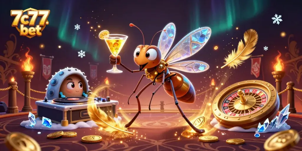 Experience the thrilling 7c77 bet with our 3D casino mascot bringing vibrant gaming energy to life.