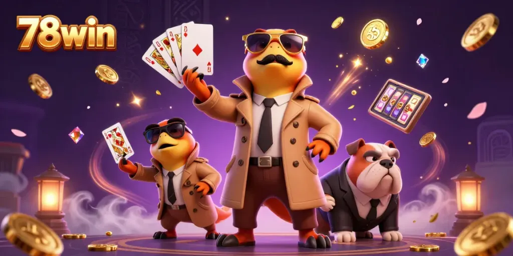 Join the excitement at 78win, where raptors charm their way into a VIP casino lounge!