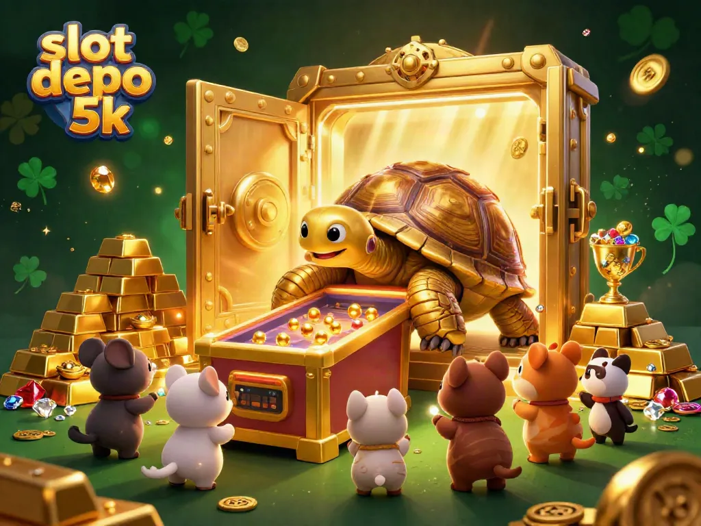 Experience thrilling gameplay with slot depo 5k showcasing wins amidst golden treasures and vibrant action.