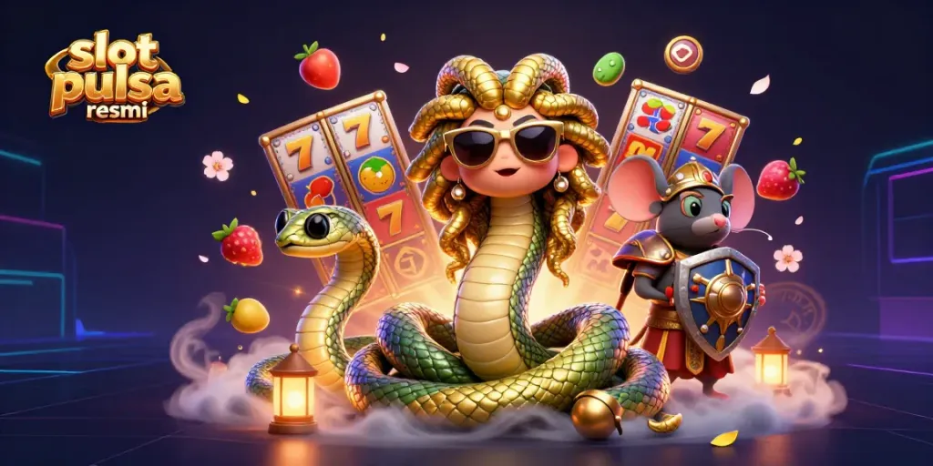 Engage in thrilling gameplay with slot pulsa resmi as Medusa and friends invite you to win!